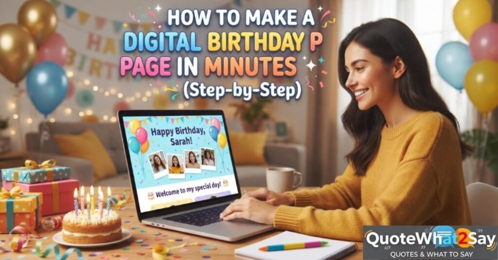 How to Make a Digital Birthday Page in Minutes (Step-by-Step)