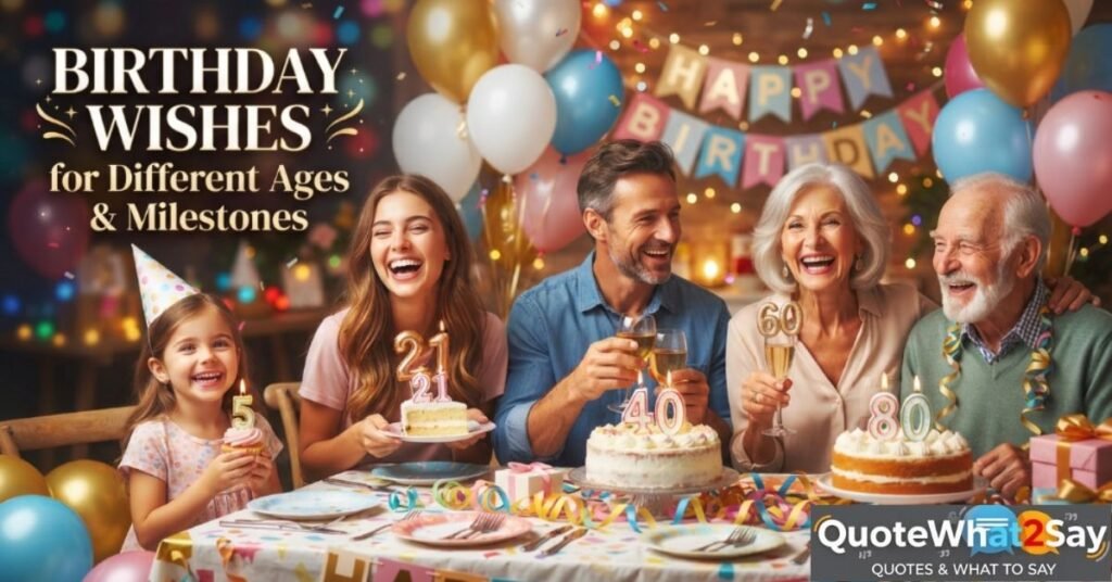 Birthday Wishes for Different Ages and Milestones