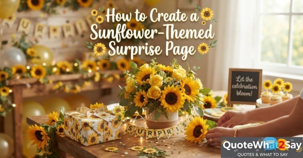How to Create a Sunflower-Themed Surprise Page
