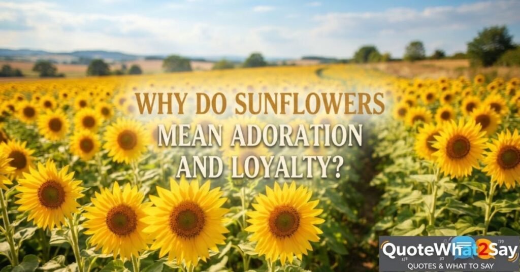 Why do sunflowers mean adoration and loyalty?