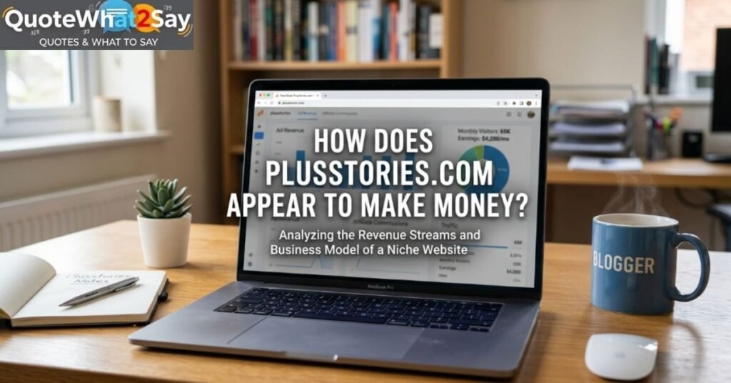 How Does plusstories.com Appear to Make Money?