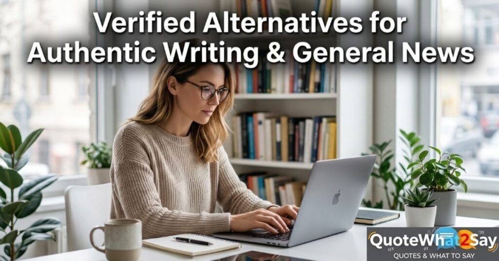 Verified Alternatives for Authentic Writing & General News