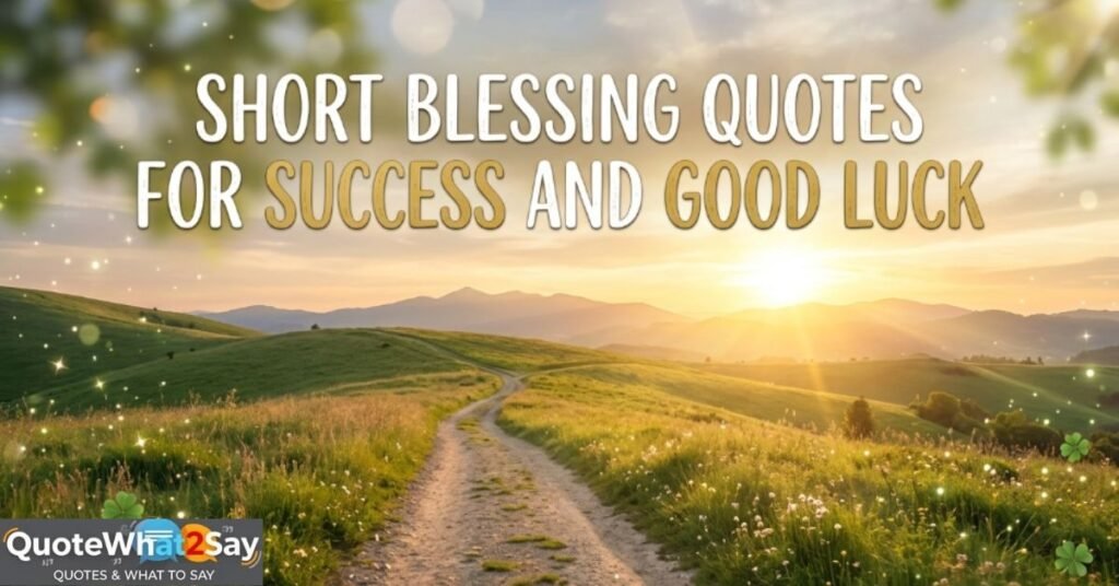Short Blessing Quotes for Success and Good Luck