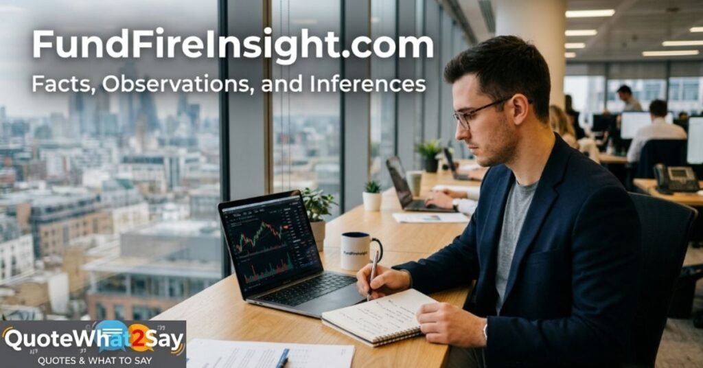 FundFireInsight.com: Facts, Observations, and Inferences