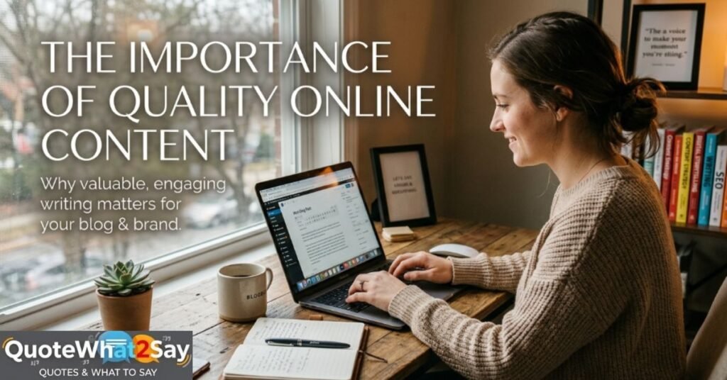 The Importance of Quality Online Content