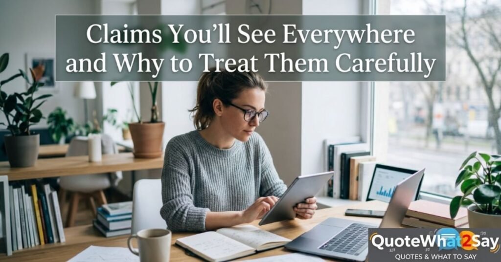 Claims You'll See Everywhere and Why to Treat Them Carefully
