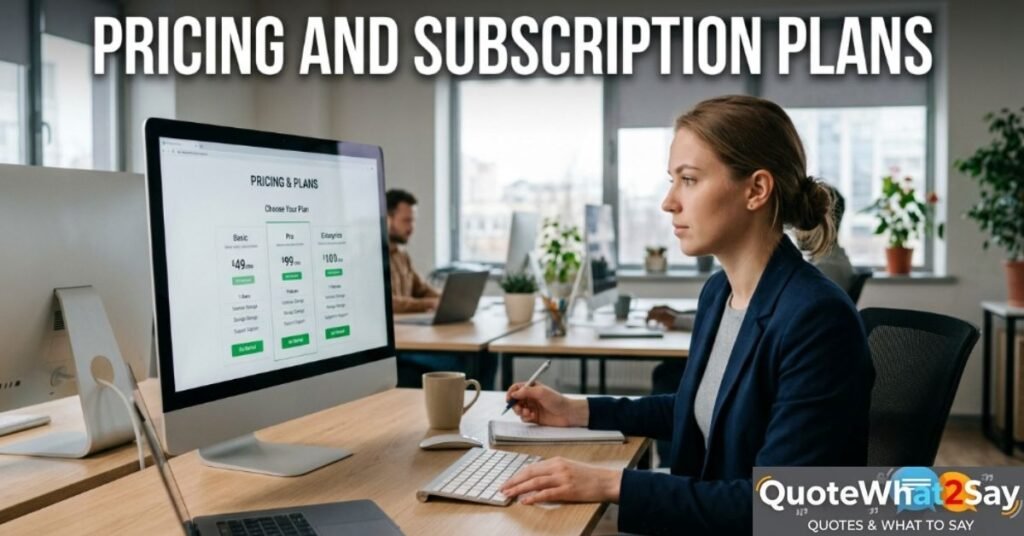 Pricing and Subscription Plans